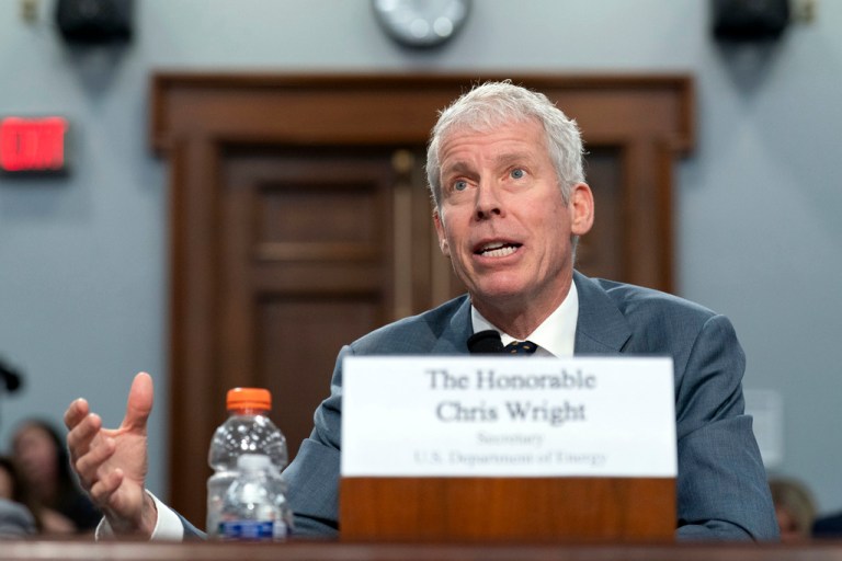 Energy Secretary Chris Wright speaking at a hearing.