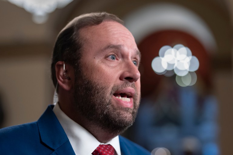 House Ways and Means Committee Chair Jason Smith, R-Mo., speaks during a television interview.