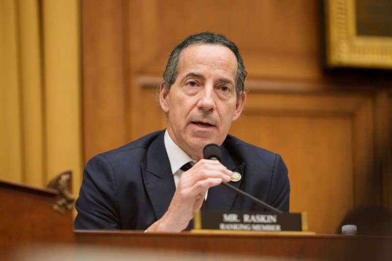 Committee Ranking Member Rep. Jamie Raskin, D-Md., speaks as FBI Director Kash Patel appears before the House Judiciary Committee, on Capitol Hill in Washington, Wednesday, Sept. 17, 2025. 
