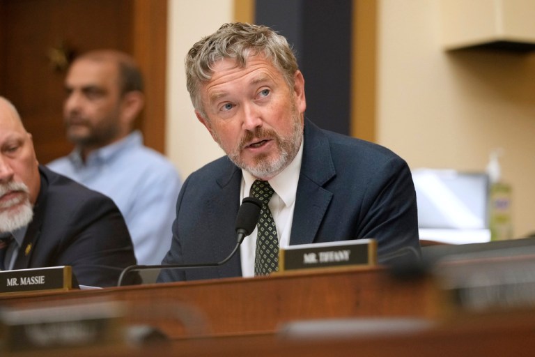 Thomas Massie speaks during a House Judiciary Committee hearing.