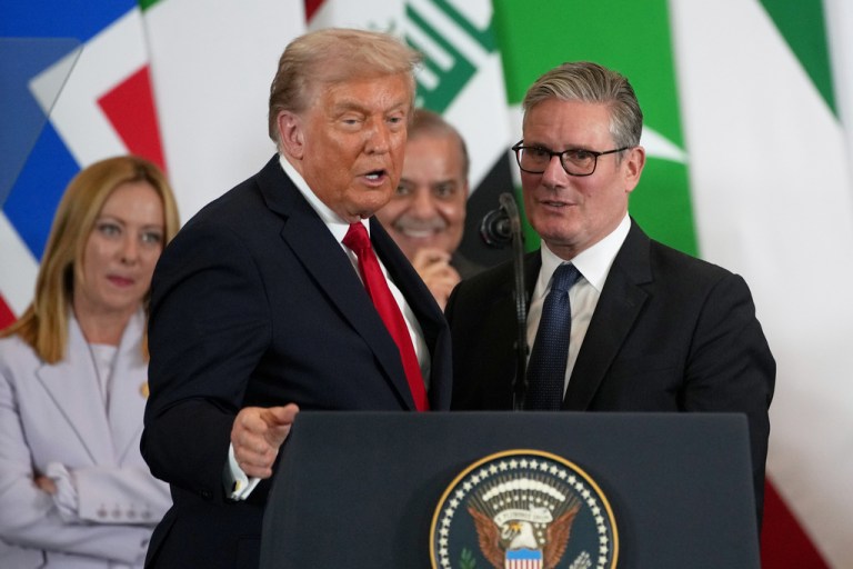 President Donald Trump and U.K. Prime Minister Keir Starmer.