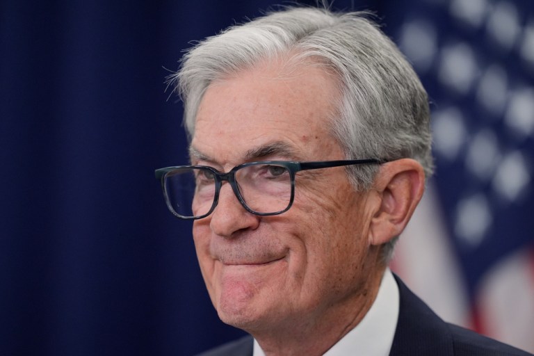 Federal Reserve Chairman Jerome Powell speaks at a news conference after the Federal Open Market Committee meeting Oct. 29, 2025, at the Federal Reserve Board Building in Washington.