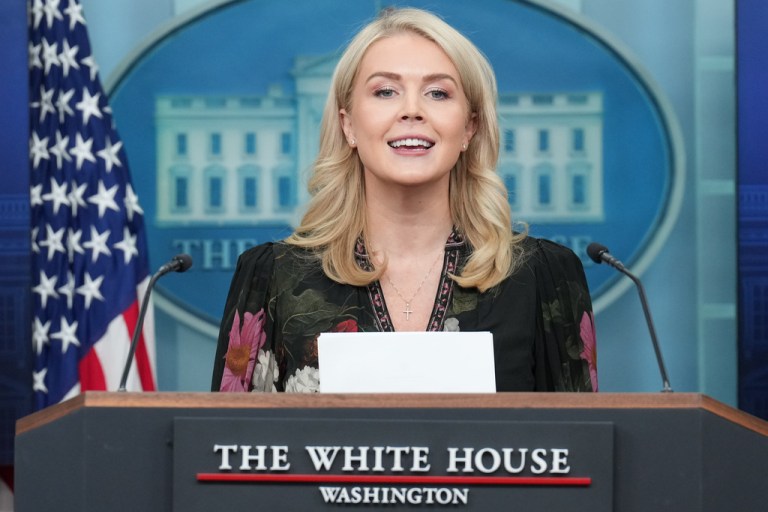 White House press secretary Karoline Leavitt.