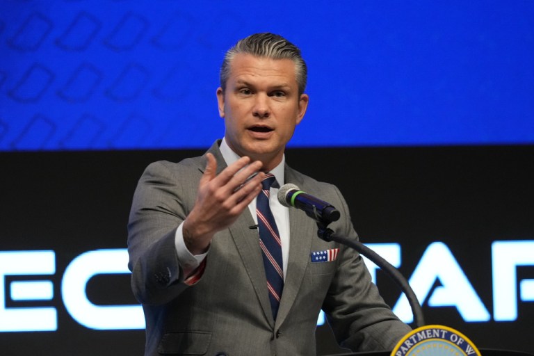 War Secretary Pete Hegseth.
