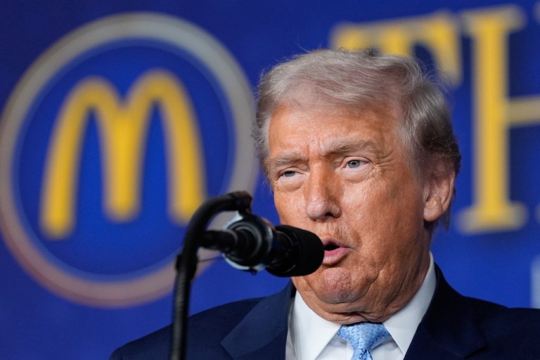 President Donald Trump speaks at the McDonald's Impact Summit
