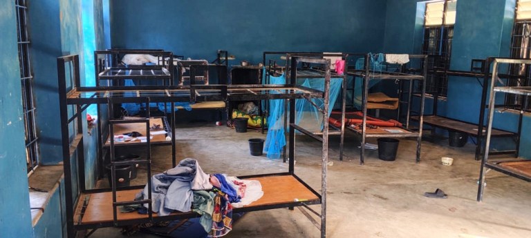 This photo released by the Christian Association of Nigeria shows the dormitories of St. Mary's Catholic Primary and Secondary School after gunmen abducted children and staff in Papiri community in Nigeria, Friday, Nov. 21, 2025.