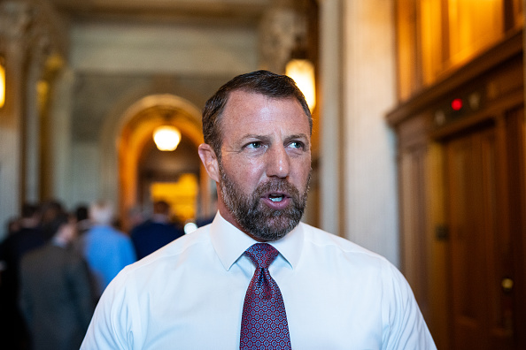Markwayne Mullin leaves the Senate floor after a vote in the U.S. Capitol.