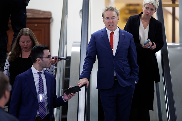 Sen. Rand Paul (R-KY) speaks to reporters.