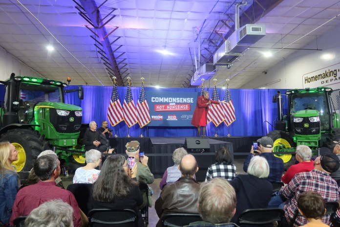Winsome Earl-Sears campaigns in Harrisonburg, Virginia on Oct. 30, 2025. (Samantha-Jo Roth, Washington Examiner)