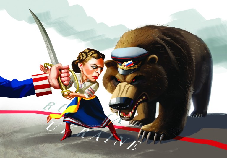 Uncle Sam aids Ukraine.by Dean MacAdam.SMALLER copy