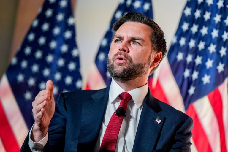 Vice President JD Vance speaks onstage.