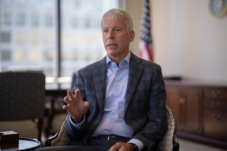 Energy Secretary Chris Wright speaks to the Washington Examiner during an interview at his office.