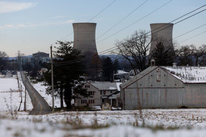 The Crane Clean Energy Center, formerly known as Three Mile Island, in Middletown, Pennsylvania, Wednesday, December 17, 2025