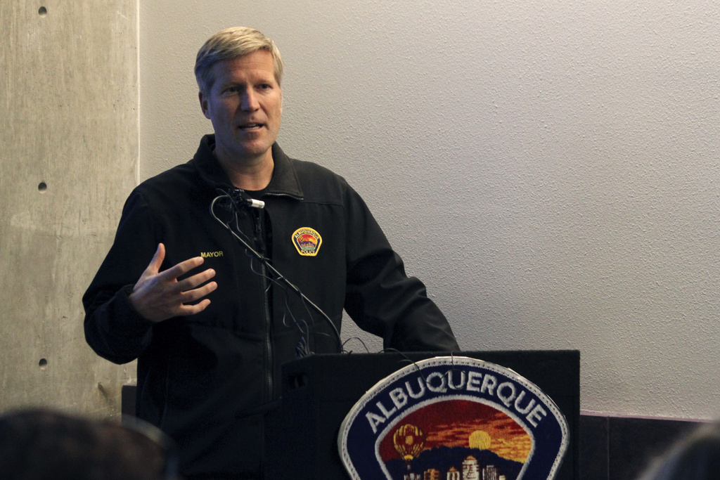 Albuquerque mayor bashes rival’s supporters over ‘I heart Tim Keller’ sweatshirts for homeless
