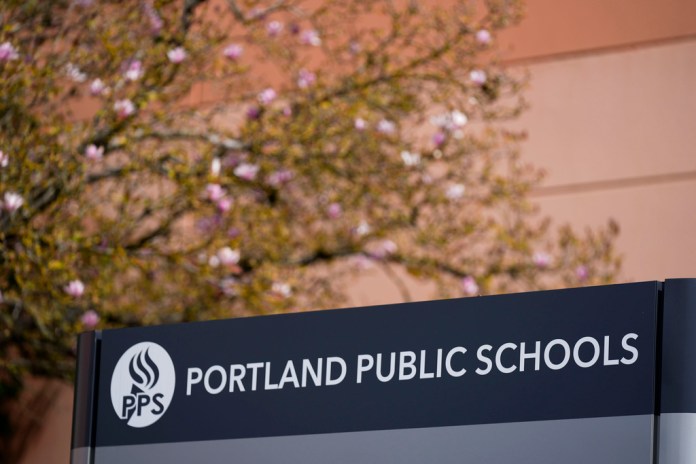 The Portland Public Schools district office is seen on Friday, April 5, 2024, in Portland, Oregon