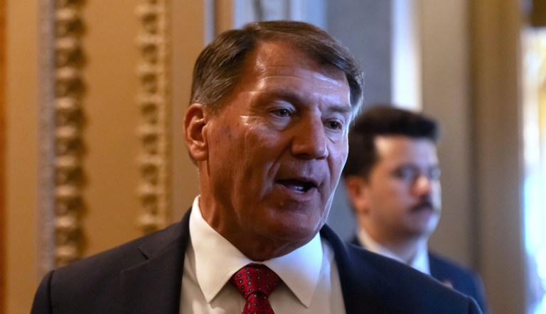 Sen. Mike Rounds (R-SD) speaks to reporters.