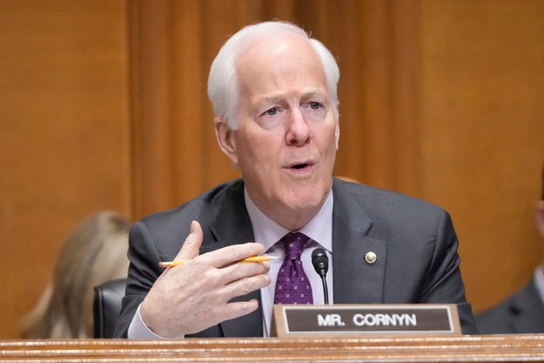 Sen. John Cornyn (R-TX) speaks on Capitol Hill.