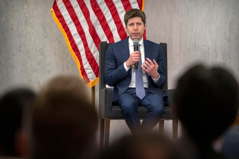 OpenAI CEO Sam Altman speaks during a discussion at the Federal Reserve Integrated Review of the Capital Framework for Large Banks Conference at the Federal Reserve in Washington, Tuesday, July 22, 2025.
