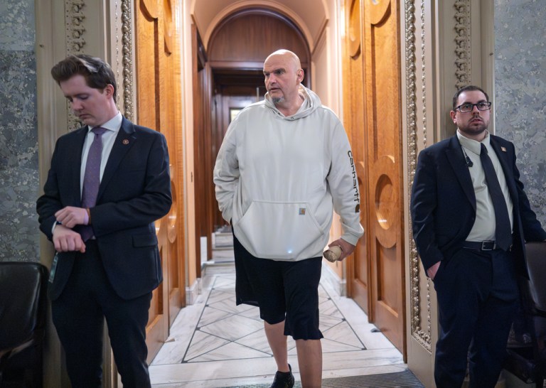 Sen. John Fetterman, D-Pa., at the Capitol in Washington, Monday, Nov. 10, 2025