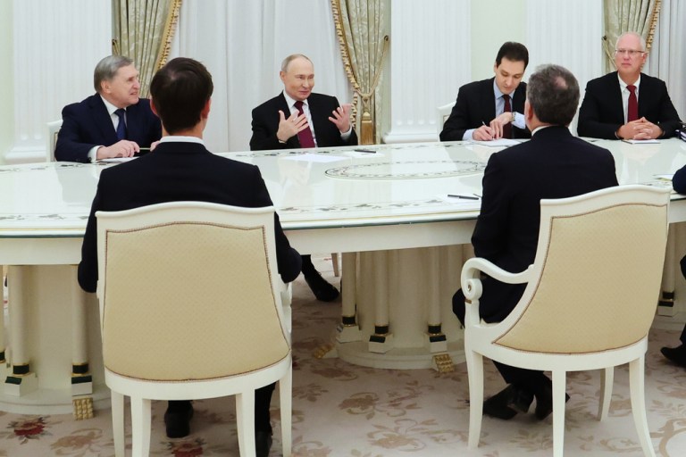 Witkoff meets with Putin at Kremlin.
