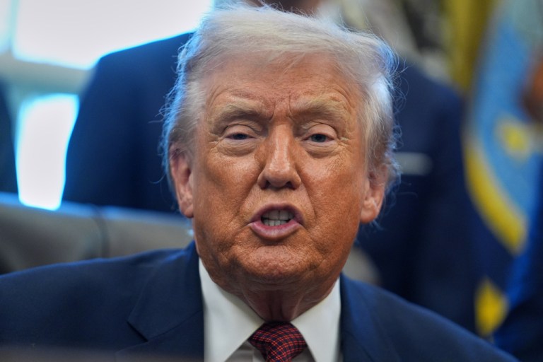 President Donald Trump speaks during an event on fuel economy standards in the Oval Office of the White House, Wednesday, Dec. 3, 2025, in Washington. (AP Photo/Evan Vucci)