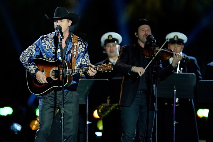 Jon Pardi performs before the lighting of the National Christmas Tree.