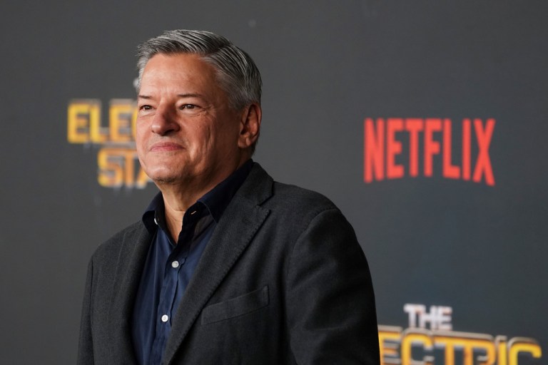 Netflix CEO Ted Sarandos arrives at the premiere of 