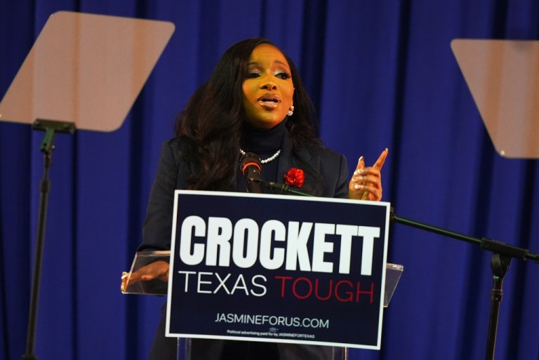 Jasmine Crockett Senate launch.