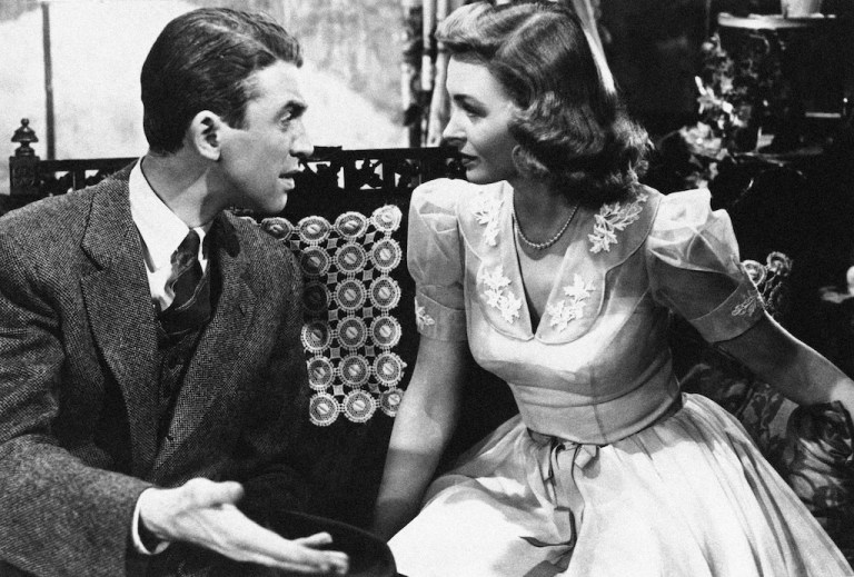 Jimmy Stewart and Donna Reed in “It’s a Wonderful Life”