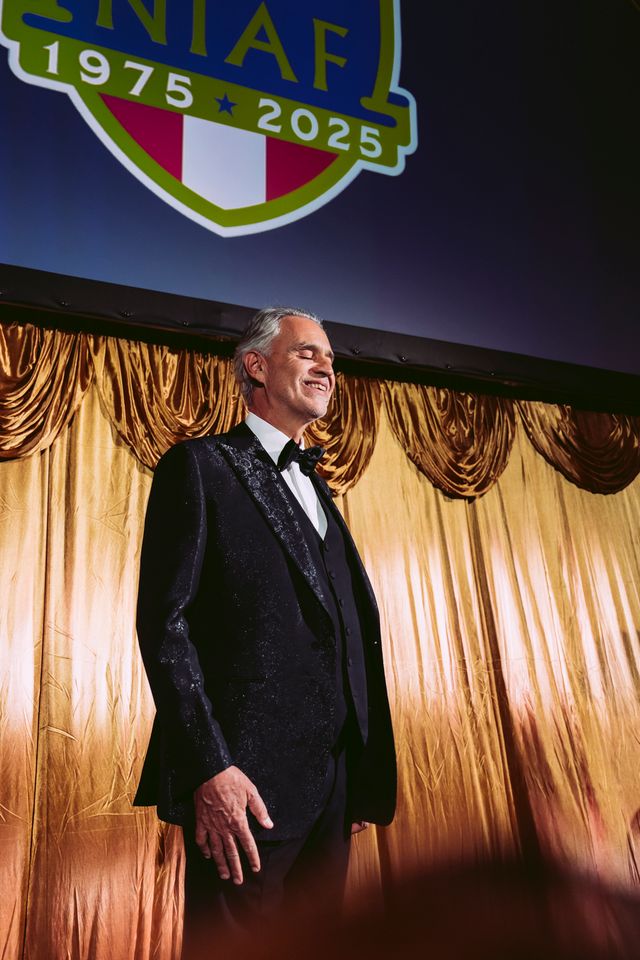 Andrea Bocelli performance at the 2025 National Italian American Foundation gala in Washington, D.C.