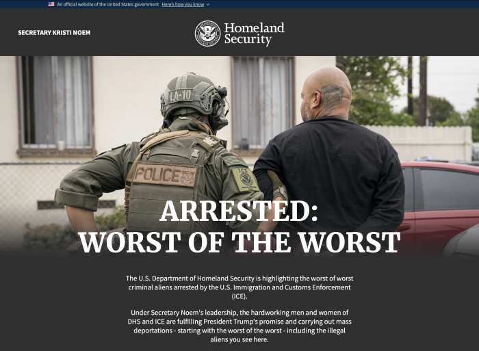 New DHS website will list 10,000 worst criminal illegal immigrants arrested