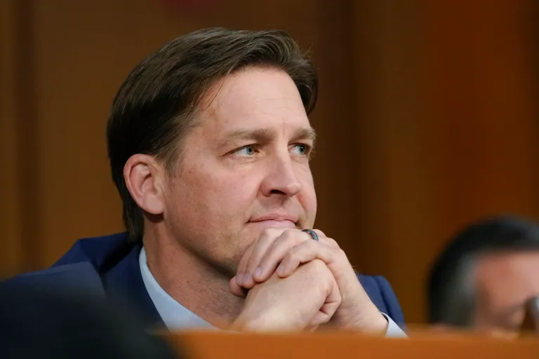 Sen. Ben Sasse (R-NE) listens during a confirmation hearing for Supreme Court nominee Ketanji Brown Jackson before the Senate Judiciary Committee on Capitol Hill in Washington, March 23, 2022.