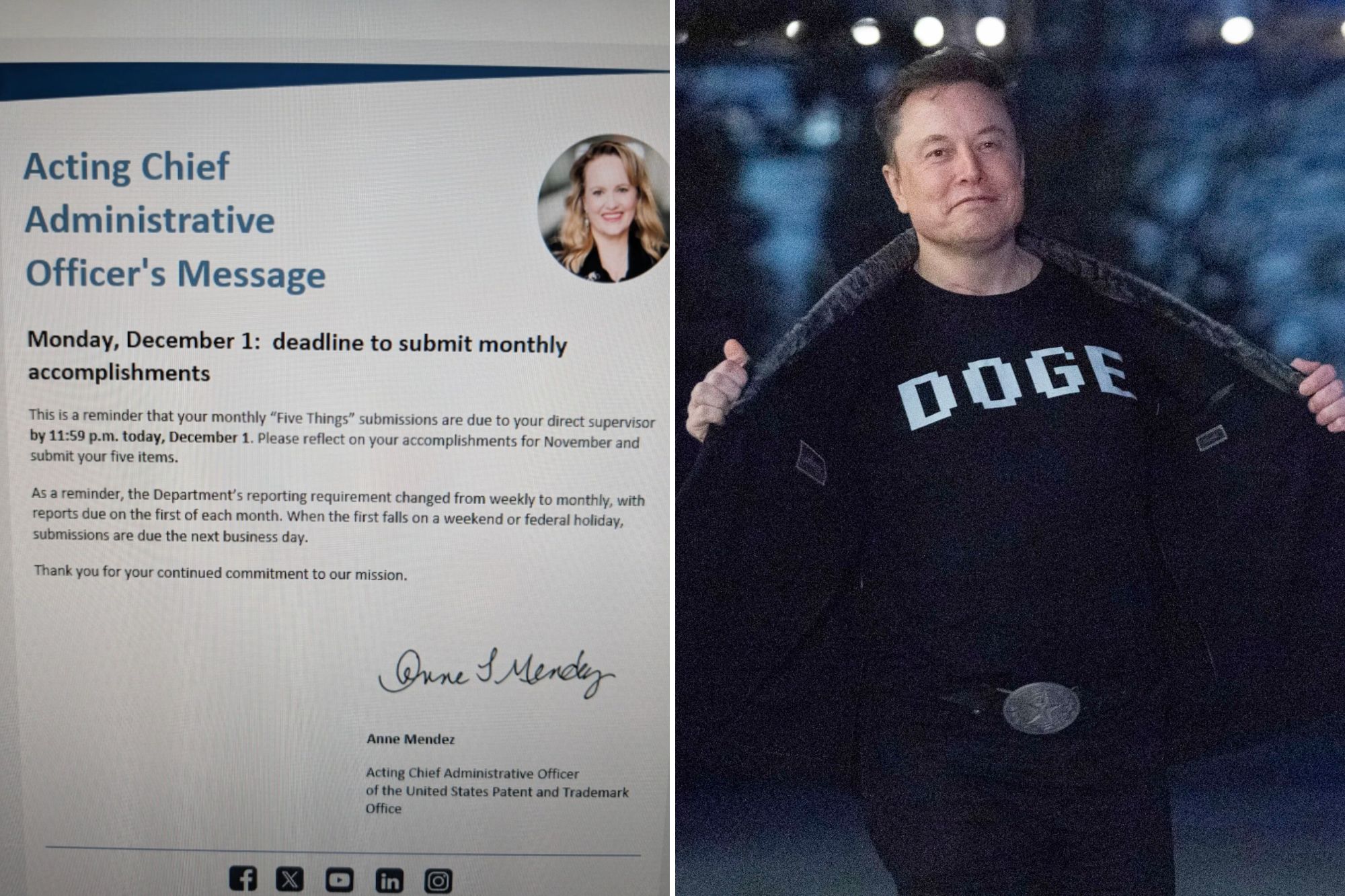 Commerce staff say DOGE ‘five things’ mandate still in force months after other federal departments shelved it