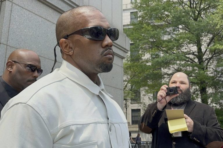 Ye, the rapper formerly known as Kanye West, leaves federal court during the trial of Sean 