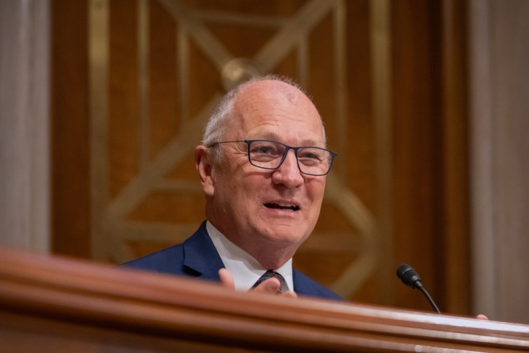 Sen. Kevin Cramer (R-ND) speaks during a hearing of the Senate Committee on Environment and Public Works.