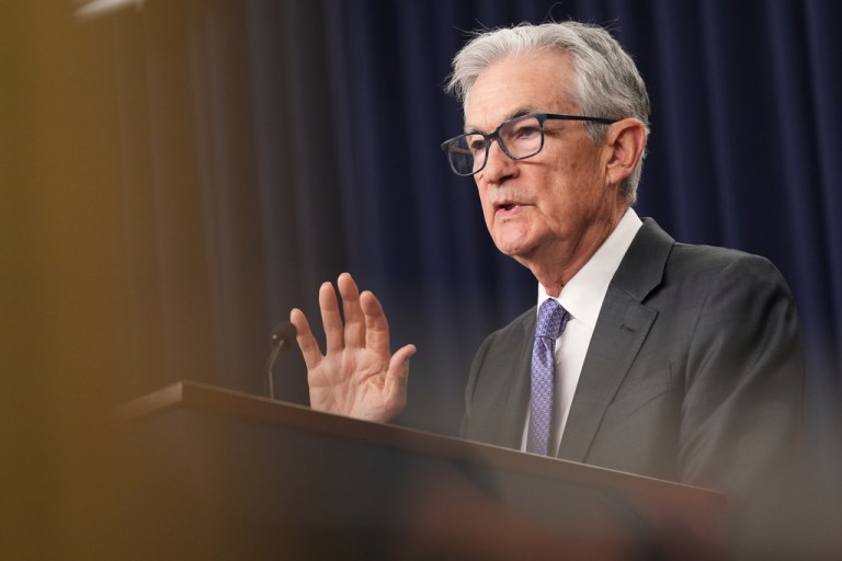 Federal Reserve Chair Jerome Powell speaks at the Federal Reserve, Wednesday, Dec. 10, 2025, in Washington