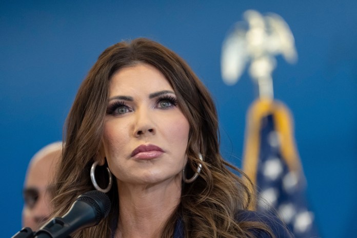 Homeland Security Secretary Kristi Noem.