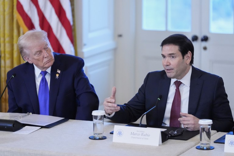 President Donald Trump and Secretary of State Marco Rubio.