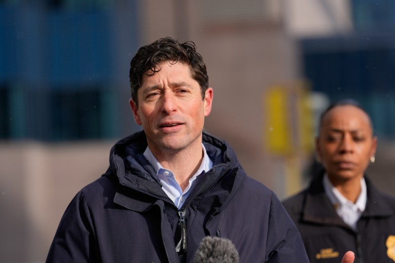 Minneapolis Mayor Jacob Frey holds a news conference