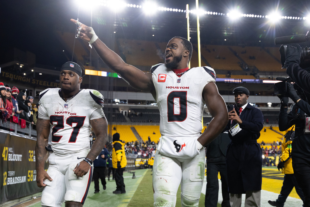 Texans linebacker fined for ‘stop the genocide’ eye black