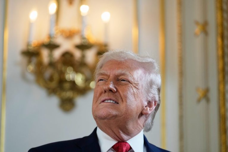 President Donald Trump arrives at a dedication ceremony for a portion of Southern Boulevard.