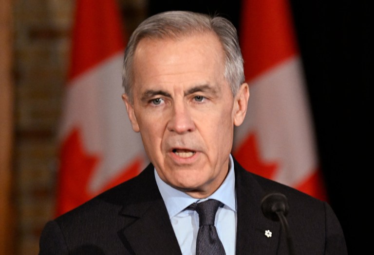 Canadian Prime Minister Mark Carney speaks in Quebec City on Jan. 22, 2026.