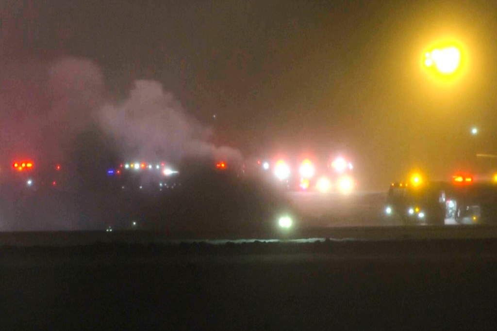 Private jet with eight aboard crashes on takeoff in Maine, FAA says