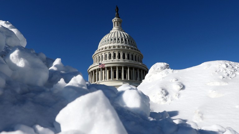 The U.S. Capitol is photographed after a snowstorm, Tuesday, Jan. 27, 2026, in Washington