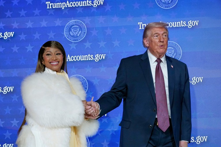 President Donald Trump and rapper Nicki Minaj.