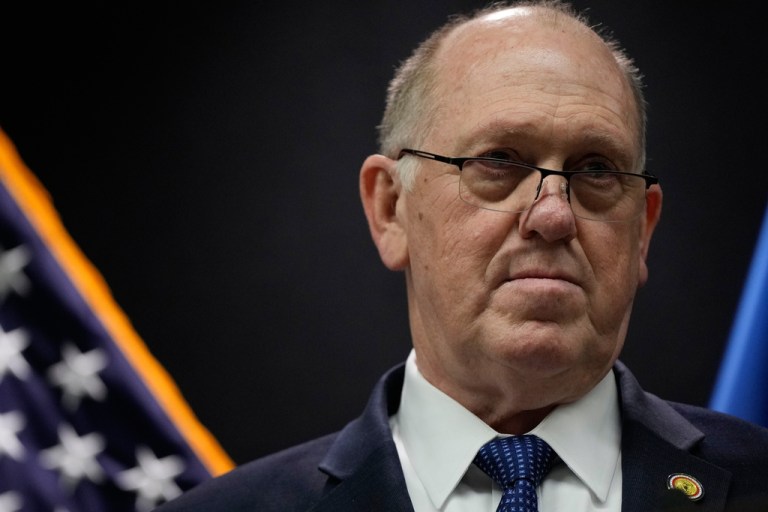 White House border czar Tom Homan holds a news conference in Minneapolis on Jan. 29, 2026.