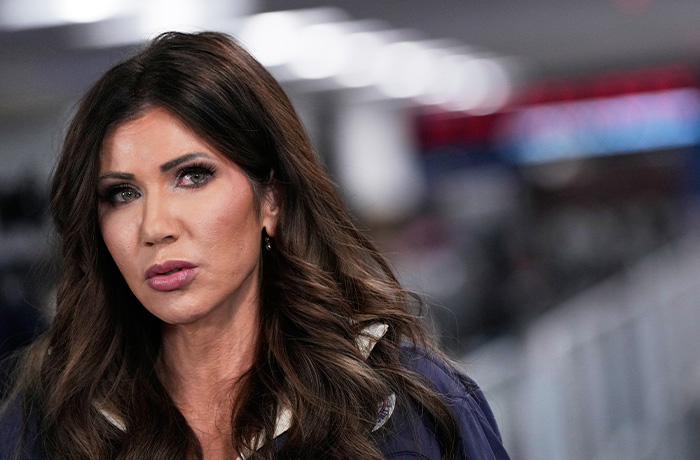 Homeland Security Secretary Kristi Noem (Julia Demaree Nikhinson/AP)