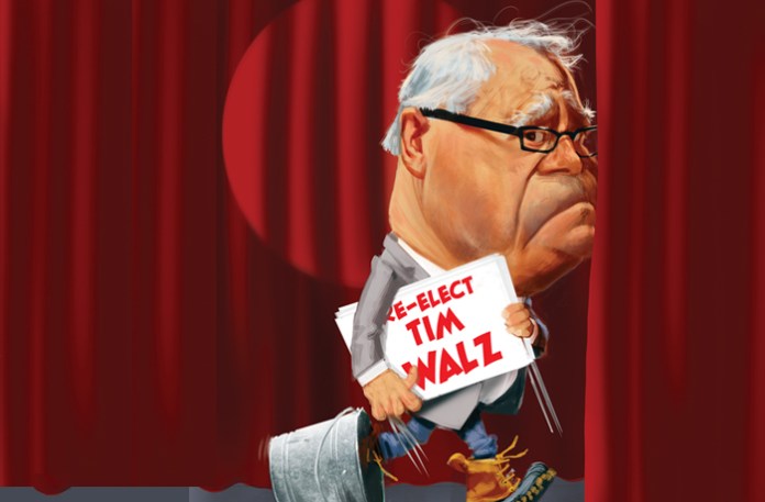 Tim Walz illustration by Thomas Fluharty for 0114 magazine