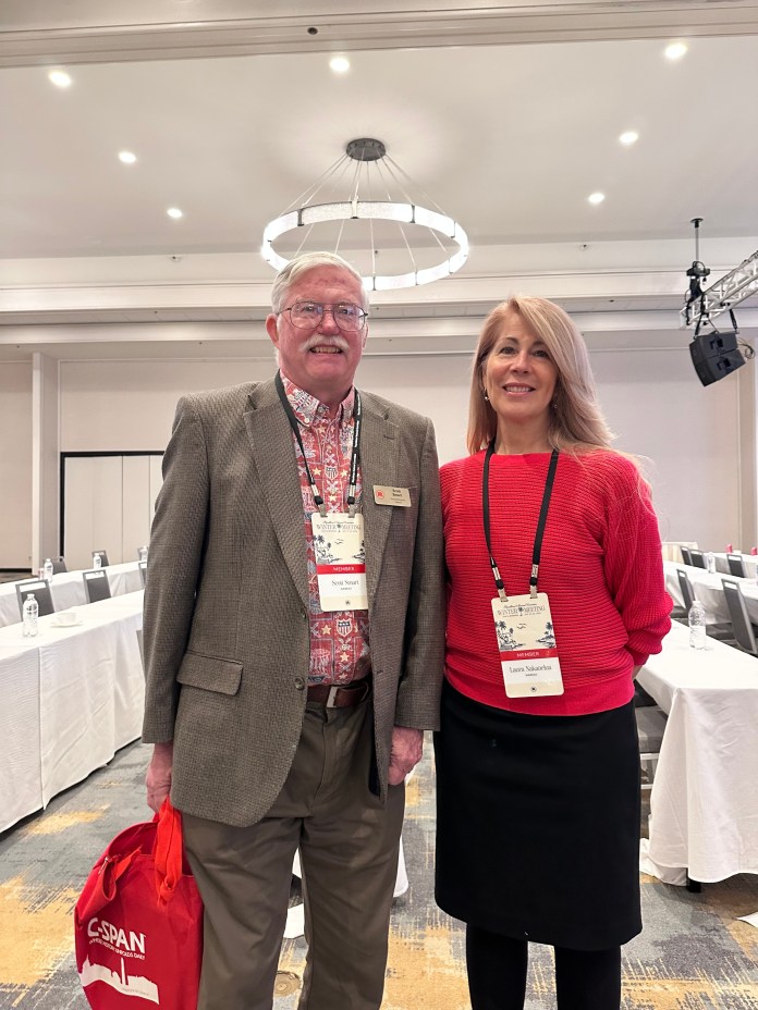 Hawaii RNC committee members Laura Nakanelua and Scott Smart at the 2026 Winter Meeting.