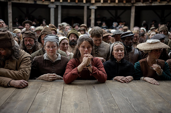 Actress Jessie Buckley as Agnes Shakespeare in the movie Hamnet.
